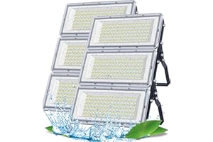 TASINUO Focos LED Exterior 300W 2 Piezas, 30000LM Luces LED Exterior, 7000K Blanco Frío Potente Proyector LED, IP67 Impermeable Luz Exterior, Lampara LED para Jardin Garaje Fábrica Almacén Gimnasios