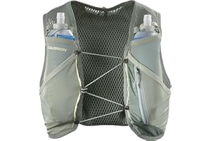 Salomon Active Skin 4 Gilet Idrici Unisex con Borracce per Idratazione Trail Running Escursionismo MTB Incluse, Comfort a lunga durata, Idratazione facile, Scomparti ottimizzati