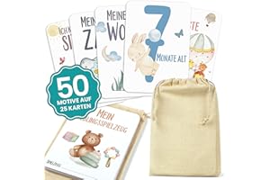 CONTRAXT Meilensteinkarten baby. Karten meine meilensteine baby meilensteine deutsch Mein erstes jahr karten meilensteinkarten schwangerschaft baby monatskarten mädchen junge (Deutsch)