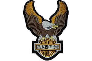 LSM Large Harley Davidson Eagle - Embroidered Motorcycle/Biker Patch