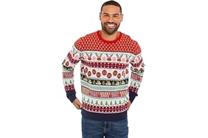 NOROZE Mens Novelty Knitted Christmas Sweater Jumpers Sizes S-2XL