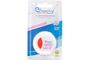 Efiseptyl - Fil Interdentaire Ultra Doux - Spécial Gencives Sensibles - Nettoyage 360° - Bobine de 25m