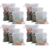 Beddify Set of 12 Premium Reusable Fridge Storage Bag for Vegetables and Fruits with Zipper (4 Small, 4 Medium & 4 Large…
