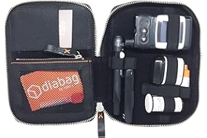 ‎DIABAG diabag ONE Plus Hochwertige Diabetikertasche für unterwegs aus isolierendem Nylon I Tasche für Insulin Pen - Stechhilfe - Blutzucker Messgerät - Teststreifen I 12 x 17,5 x 3 cm