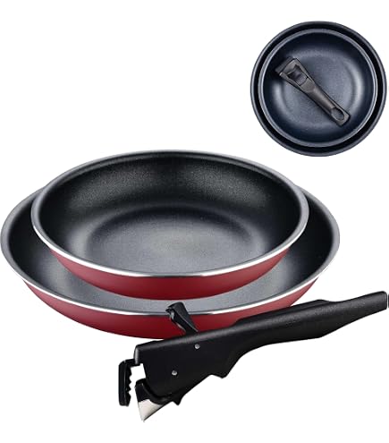 Set 2 Poêles Alluflon Vesuvia 24-28cm - Antiadhésif Pierre - Fabriqué Italie