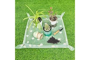 DIELOVEHUA Mata do przesadzania roślin, mata ogrodowa, wodoodporna mata do przeszczepu, mata do uprawy roślin ogrodowych, składana, mata ogrodnicza do przesadzania, 50 x 50 cm