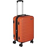 Amazon Basics - Valigia Trolley rigido, 55 cm (utilizzabile come bagaglio a mano di dimensioni standard), Arancione