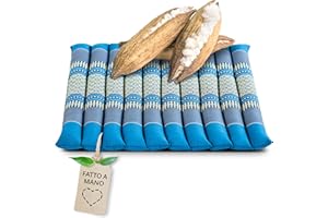 livasia cuscino coprisedia grande - 50x50x4,5cm - cuscino per pavimento impunturato indoor/outdoor, cuscino meditazione yoga, mobili in pallet, cuscino impunturato sedia e panchina (Azzurro)