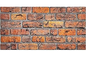KNB K&B Panels 3D Wall Panel, Realistic Rustic Brick Effect Styrofoam Wall Panelling, Lightweight, Easy to Install, Dual Insulation to Reduce Acoustic Noise, Indoor & Outdoor (Multi-Red) (1 Panel)