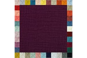 TEXTILQUALITY Hochwertiger Musselin Stoff Meterware - weicher Baumwollstoff für Kleid Baby Decke Tagesdecke Bettwäsche ÖkoTex Double Gauze uni Baumwollstoffe Dekostoff Stoffe zum Nähen Meterware 0,5 m (beere)