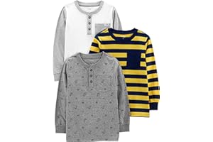 Simple Joys by Carter's Chemises à Manches Longues Garçon, Lot de 3