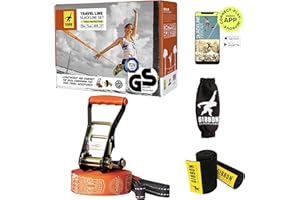 Gibbon Slacklines Travel Line con Treewear Slackline-Set, Sin género, Brown, L