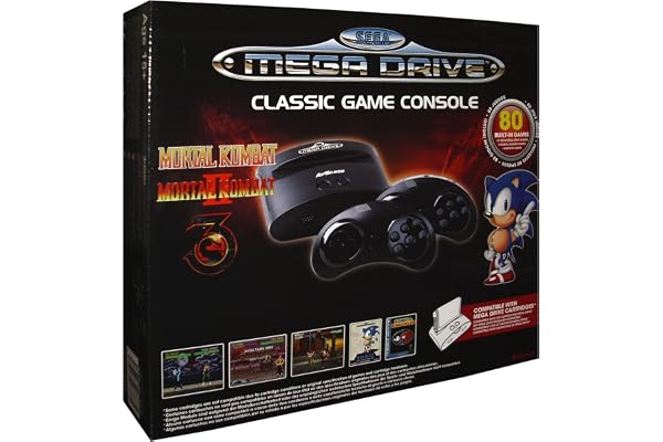 Console Sega Megadrive Classic sans-fil + 80 Jeux + Port Cartouche - édition Mortal Kombat