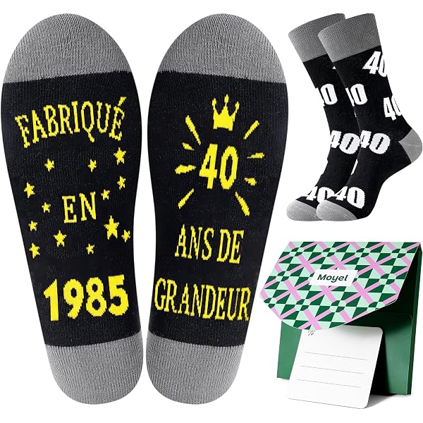 Chaussettes Orteil 'Joyeux Anniversaire' Multicolores - Cadeau Humoristique Pour Anniversaire - Taille Unique - Acrylique