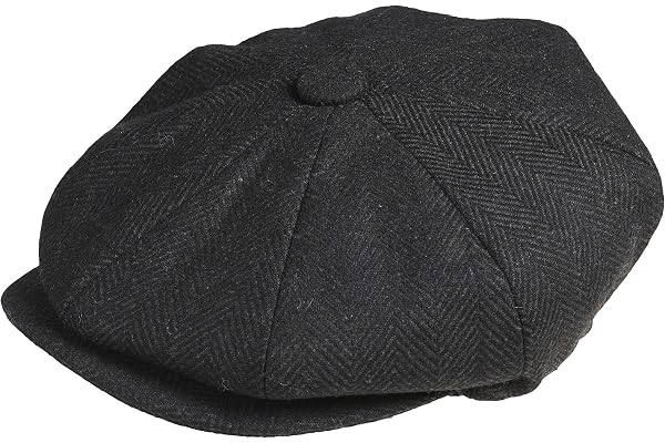 Peaky Blinders 8-delad platt keps i "Newsboy"-stil, tygvariationer i ull