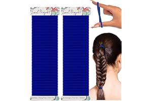 Soul Projekt Royal Blue Hair Bobbles 60 Pack 4mm, School Hair Accessories, Blue Hair Bands For Women and Girls, Ladies Hair Band, Snag Free Hair Ties