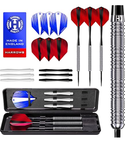 Harrows Pulse Fléchettes Tungstène 90% – 24 G – Pointe Acier – Précision & Grip Amélioré