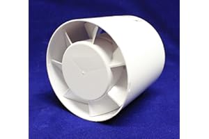 Airroxy Rohrventilator Rohreinschub Ø 100 mm 10 cm Kanal Kanalventilator Abluft Lüfter Rohr Ventilator Einschublüfter Rohrlüfter aR100