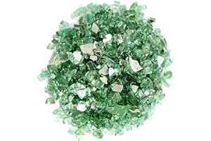 Hiland Reflective Fire Glass, 10 lb, Green