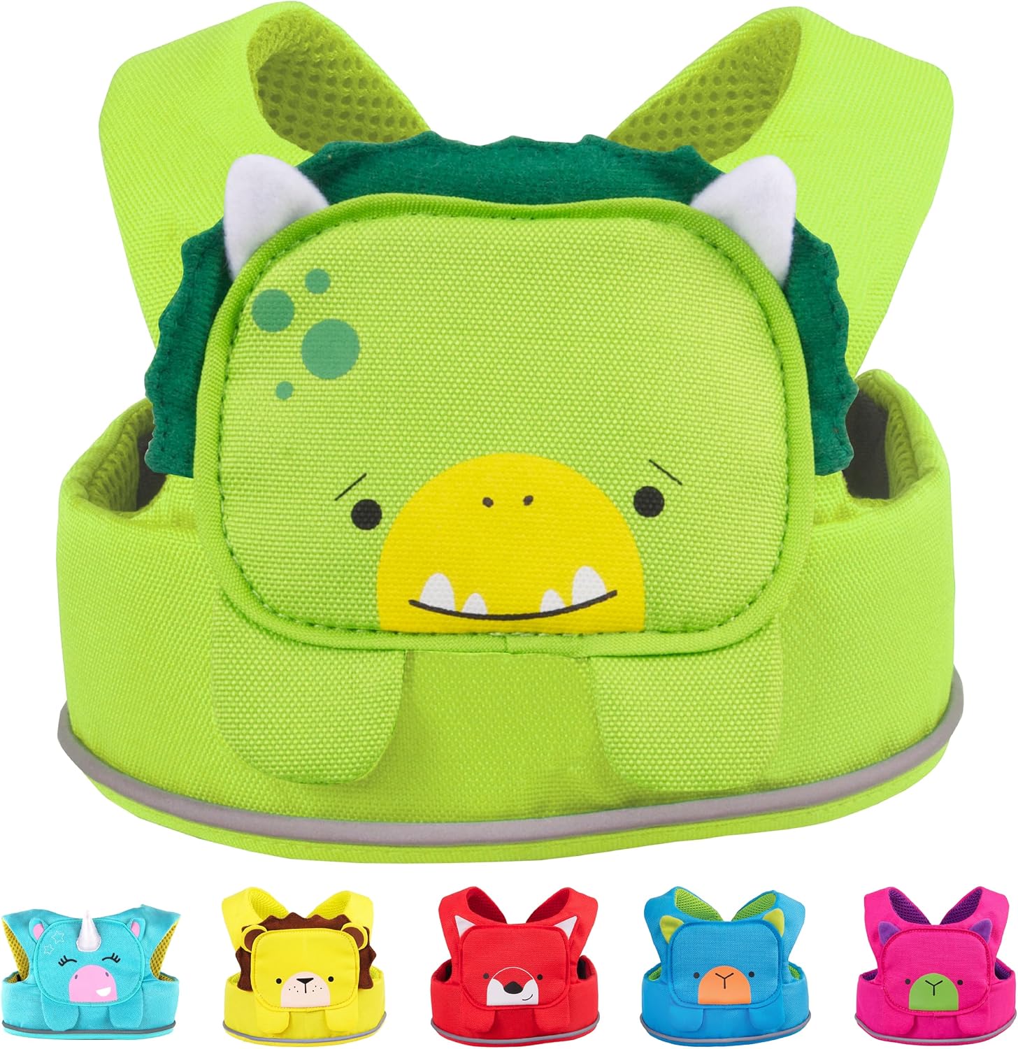 Trunki ToddlePak - Fuss Free Baby Walking Reins And Toddler Safety Harness – Dudley Dinosaur (Green)