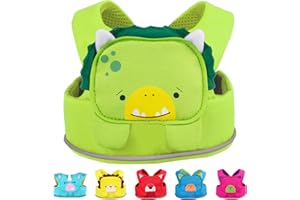Trunki ToddlePak - Fuss Free Baby Walking Reins And Toddler Safety Harness – Dudley Dinosaur (Green)