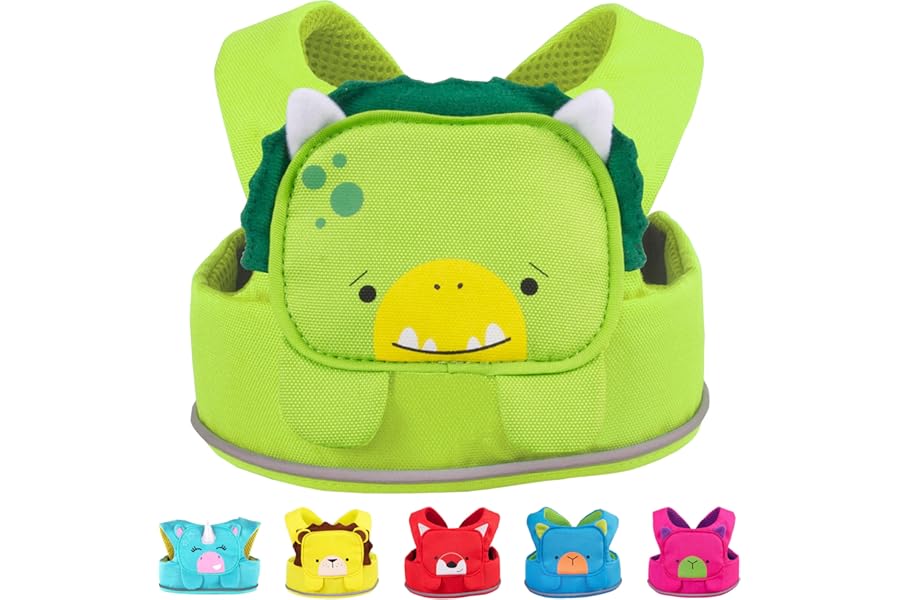 Trunki ToddlePak - Fuss Free Baby Walking Reins And Toddler Safety Harness – Dudley Dinosaur (Green)