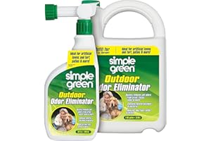 Simple Green - Elimina odori per animali domestici per esterni, ideale per erba artificiale e cortile (flacone spray da 1 litro e una ricarica da 3,8 litri)