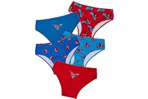 Marvel Mutande Bambino - Pacco da 5 Slip Bambino 2-14 Anni Mutande Cotone 100% Abbigliamento Intimo Bambini e Ragazzi Spiderman Hulk Iron Man Captain America
