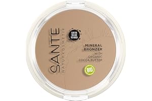 SANTE Naturkosmetik Poudre bronzante minérale, contour et poudre bronzante, pigments réfléchissants pour un éclat parfait, avec extraits biologiques précieux, naturel, végétalien, 9 g