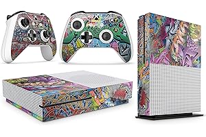 giZmoZ n gadgetZ GNG Graffiti Étiquette autocollante Champ pour Console Xbox One S + 2 Kits pour manettes