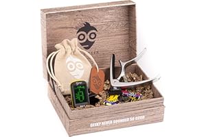 Pick Geek Guitar Pick Bundle Set | 33 x Premium Assorted Guitar Picks | Django Quick-Release Capo | Django Clip-on Tuner | Pick Geek ‘wedgie’ Pick Holder plus Enamel Pin | Gifted in Stunning Gift Box