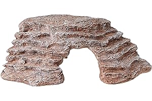 Komodo Basking Platform Corner Ramp for Reptiles in Brown 100% Natural Non Toxic Easy Clean Terrarium Vivarium Climbing Decor for Enclosures - Large