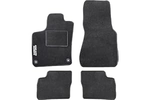 Auto Accessori Lupex | Set 4 pezzi Tappetini auto Compatibili con Twingo (2014 a oggi) con 2 Clip di Fissaggio | Tappeti Sagomati in Moquette con Ricamo Lato Guida | Fondo Antiscivolo