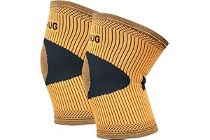 Bearhug (Twin Pack Knee Support For Women & Men - Compression Sleeve Knee Brace for Running, Walking, Weight Lifting & Sports - Knee Sleeves Braces to Aid Arthritis Pain Relief & Help Rehabilitation