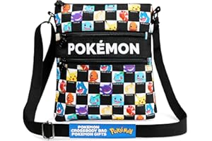 Pokémon Bolso Cruzado para Niños Pikachu Bolso Adolescente Ajustable Bolso Bandolera Niña para Viaje Teléfono Cartera Regalo Infantil