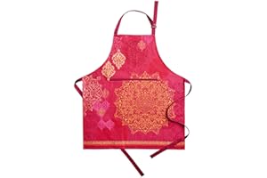 Maison d' Hermine Schürze, 100% Baumwolle, 1 Stück, verstellbarer Nackenriemen, Schürze mit Mitteltasche und langen Bändern für Damen, Herren, Koch