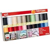 G&uuml;termann creativ Sewing Thread Set with 20 Bobbins of Coselotall 100 m in Basic Colours