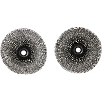 Têtes De Rechange Weber Pour éponge Métallique - Pack De 2 | Compatible Brosse Plancha 6209 | Nettoyage Grilles Barbecue | Laine D'acier Qualité
