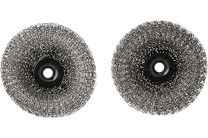 Weber Stålboll 2-pack (utbytbar), passar till Weber Plancha-skurborste (6209), Ersättningsrengöringshuvud för optimal rengöring, enkel rengöring - Svart (6210)