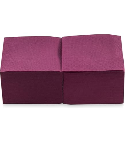 Aroba 500 tovaglioli Airlaid da cocktail in tessuto simile a quello da dessert, 20 x 20 cm, piegati a 1/4 di alta qualità, 21 colori, per matrimonio, compleanno, bar, caffé, discoteca, hotel