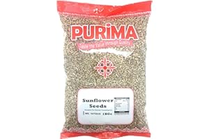 Sunflower Seeds 1kg - Ready To Eat - 100% Fresh Natural Whole Shelled Sun Flower Hearts Kernels 1 kg Bag - Quality Edible Seed - for Human Consumption – Unsalted Unroasted – Non GMO & Vegan PURIMA
