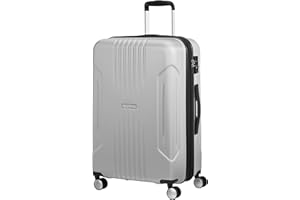 American Tourister Tracklite - Trolley, M (67 cm - 82 L), Argento (Silver)
