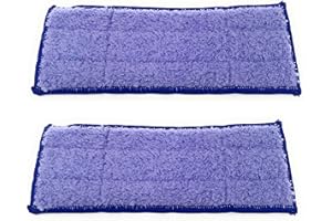 KNIWELSHOP Pack of 2 Wet, Wet or Dry Wipes (Selectable) Microfibre Pads, Cloths Compatible with Vacuum Cleaner iRobot Braava Jet 240, 241, 250 Washable (Wet, Wet)