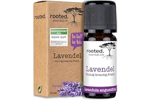 rooted.® BIO Lavendelöl [100% NATURREIN] - Echter Lavendel - Lavandula angustifolia - Ätherisches Öl für Aromatherapie, Duftl