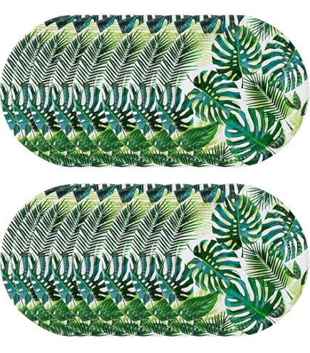 8 Assiettes En Carton Flamant Rose Tropical 25 Cm, Décoration Anniversaire Et Fêtes à Thème Sur