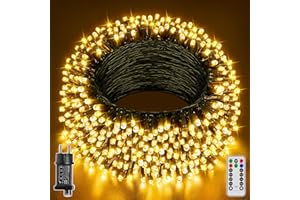 ‎HOPEXY Hopexy Lichterkette außen 20 m 200 LEDs Lichterkette Weihnachtsbaum Weihnachtsbeleuchtung innen mit Fernbedienung Timer, 8 Modi IP44 wasserdicht für Garten Balkon Party Hochzeit Tannenbaum(warmweiß)