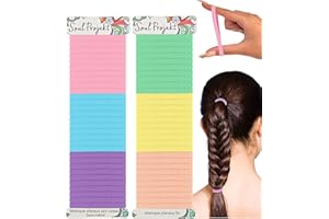 Soul Projekt Elastique Cheveux Pastel, 60 Pièces 4mm Résistants Élastiques Cheveux Fille, Homme et Femme, Chouchou Chevéux avec Anti-Casse Sans Accrochage pour Queue de cheval, et Salle de sport
