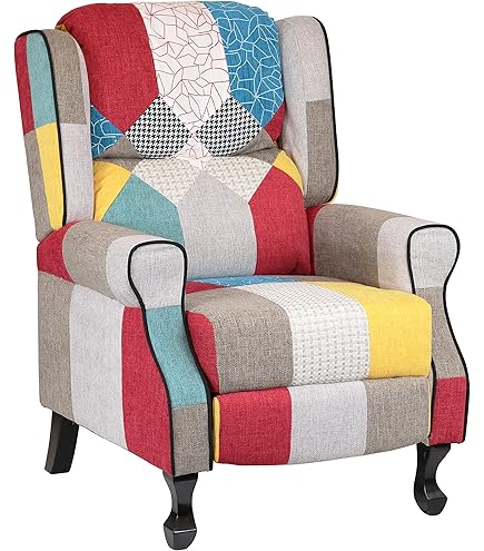 Poltrona Pozzetto Imbottita In Ecopelle E Tessuto - Made In Italy