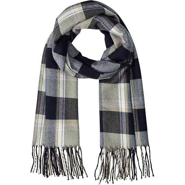 Écharpe Légère Homme Camel Active - Mélange Fibres Douces - Franges Aux Extrémités - Style Décontracté - Marque Brodée