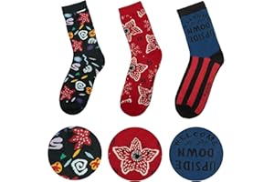 Cinereplicas Stranger Things - Set de 3 paires de chaussettes - Licence Officielle